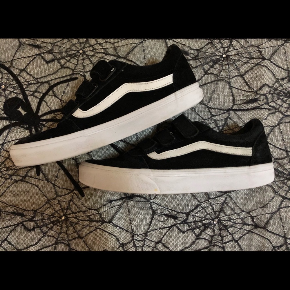 Vans Black Suede Old Skool W/Velcro